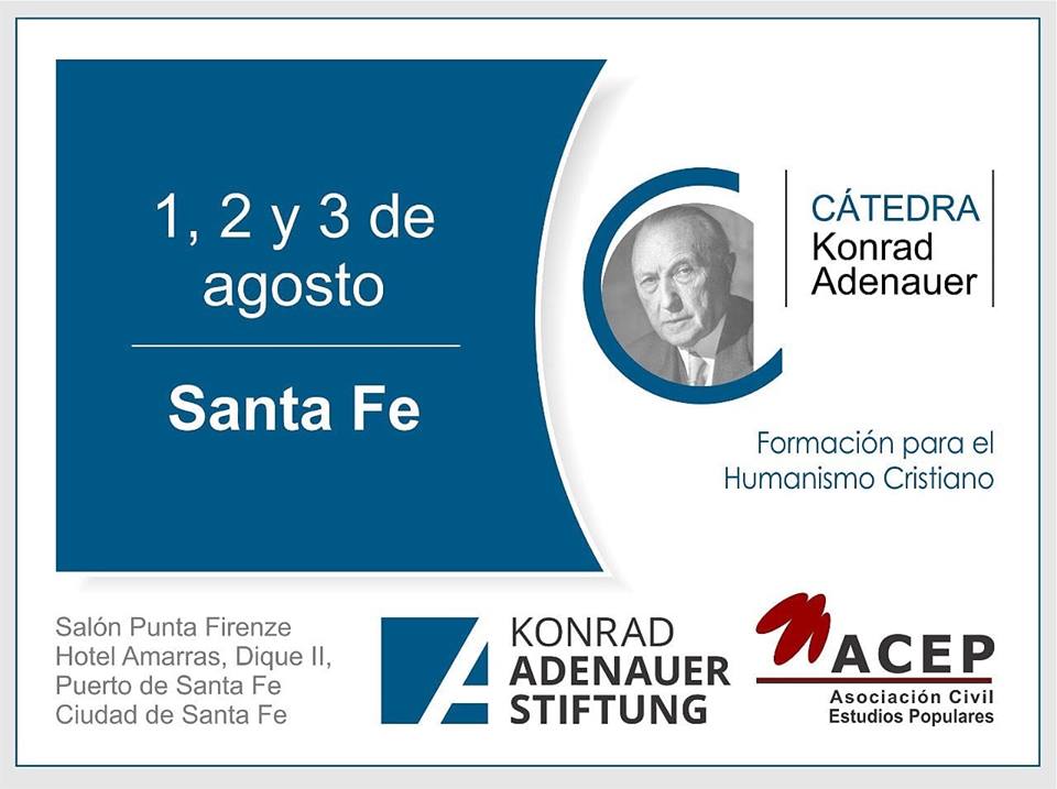 Santa Fe será sede de XII edición de la Cátedra Konrad Adenauer